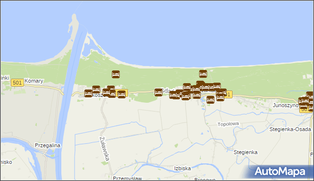 mapa Jantar-Leśniczówka, Jantar-Leśniczówka na mapie Targeo