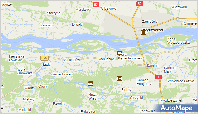 mapa Januszew, Januszew na mapie Targeo