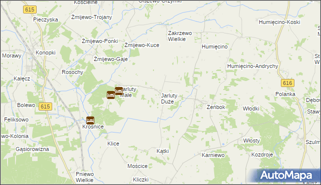 mapa Jarluty Duże, Jarluty Duże na mapie Targeo