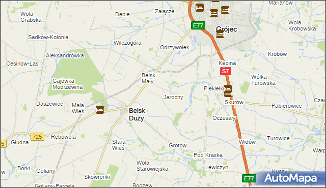 mapa Jarochy, Jarochy na mapie Targeo
