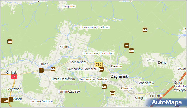 mapa Jasiów, Jasiów na mapie Targeo