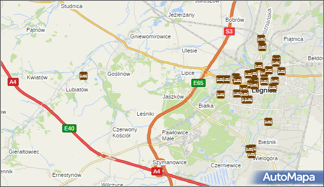 mapa Jaszków, Jaszków na mapie Targeo