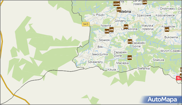 mapa Jaworzynka, Jaworzynka na mapie Targeo