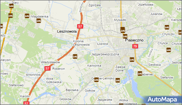 mapa Jazgarzewszczyzna, Jazgarzewszczyzna na mapie Targeo