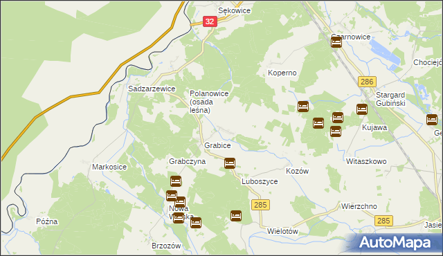 mapa Jazów, Jazów na mapie Targeo