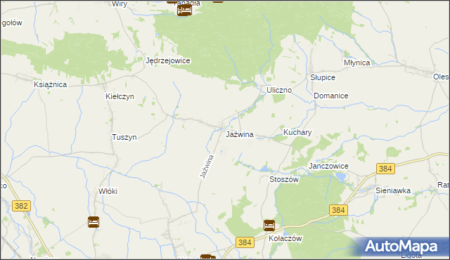 mapa Jaźwina, Jaźwina na mapie Targeo