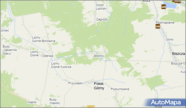 mapa Jedlinki, Jedlinki na mapie Targeo