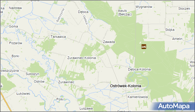 mapa Jeleń gmina Ostrówek, Jeleń gmina Ostrówek na mapie Targeo