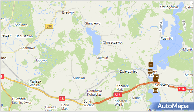 mapa Jełmuń, Jełmuń na mapie Targeo