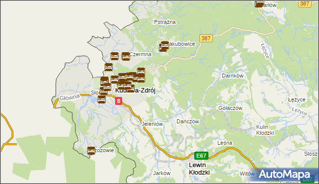 mapa Jerzykowice Wielkie, Jerzykowice Wielkie na mapie Targeo