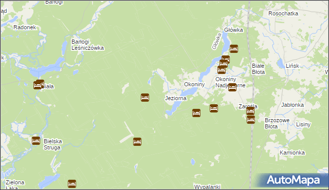 mapa Jeziorna gmina Śliwice, Jeziorna gmina Śliwice na mapie Targeo