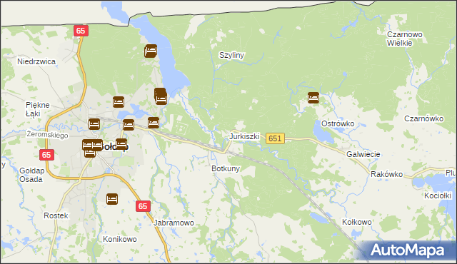 mapa Jurkiszki, Jurkiszki na mapie Targeo