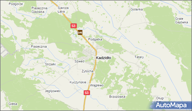 mapa Kadzidło, Kadzidło na mapie Targeo