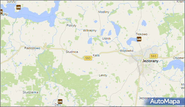 mapa Kalis, Kalis na mapie Targeo