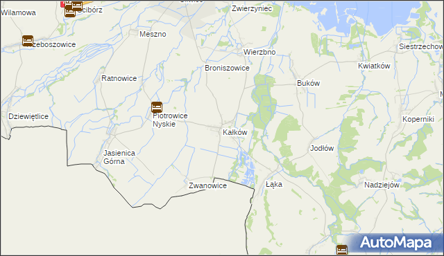 mapa Kałków gmina Otmuchów, Kałków gmina Otmuchów na mapie Targeo