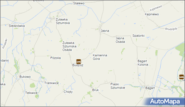 mapa Kamienna Góra gmina Dzierzgoń, Kamienna Góra gmina Dzierzgoń na mapie Targeo