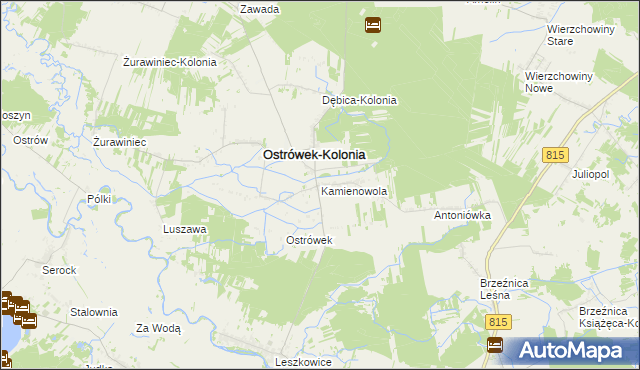mapa Kamienowola, Kamienowola na mapie Targeo