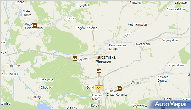 mapa Karczmiska Pierwsze, Karczmiska Pierwsze na mapie Targeo