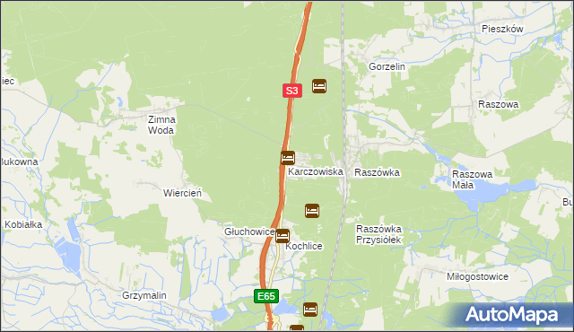 mapa Karczowiska, Karczowiska na mapie Targeo