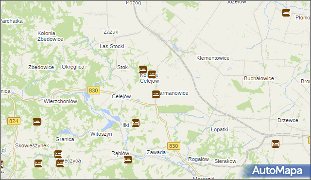 mapa Karmanowice, Karmanowice na mapie Targeo