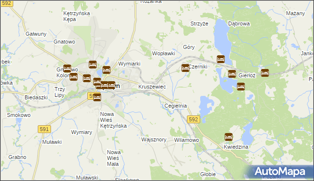 mapa Karolewo gmina Kętrzyn, Karolewo gmina Kętrzyn na mapie Targeo