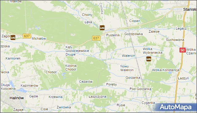 mapa Kąty Goździejewskie Pierwsze, Kąty Goździejewskie Pierwsze na mapie Targeo