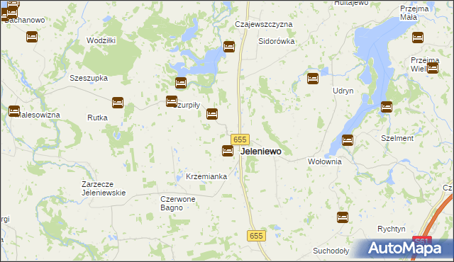 mapa Kazimierówka gmina Jeleniewo, Kazimierówka gmina Jeleniewo na mapie Targeo