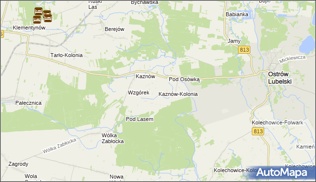 mapa Kaznów-Kolonia, Kaznów-Kolonia na mapie Targeo