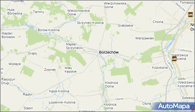 mapa Kępa Borzechowska, Kępa Borzechowska na mapie Targeo