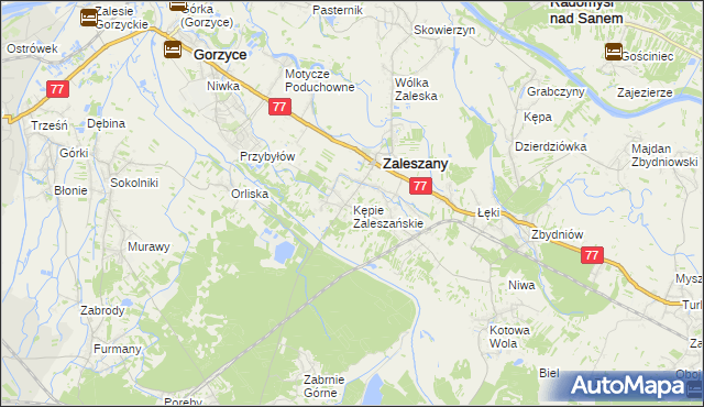 mapa Kępie Zaleszańskie, Kępie Zaleszańskie na mapie Targeo