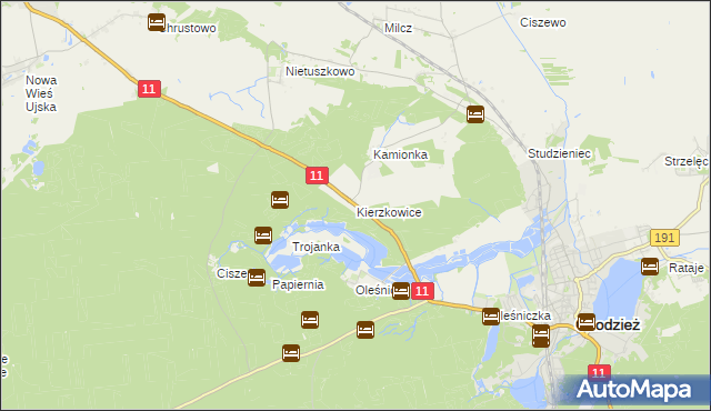 mapa Kierzkowice, Kierzkowice na mapie Targeo