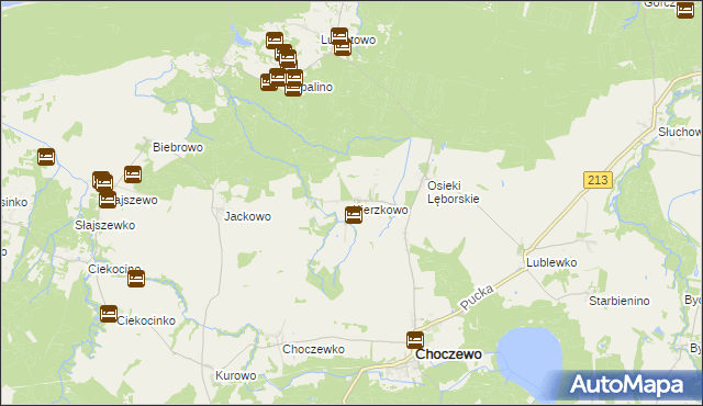 mapa Kierzkowo gmina Choczewo, Kierzkowo gmina Choczewo na mapie Targeo