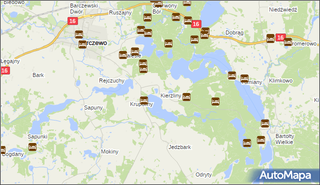 mapa Kierzliny, Kierzliny na mapie Targeo