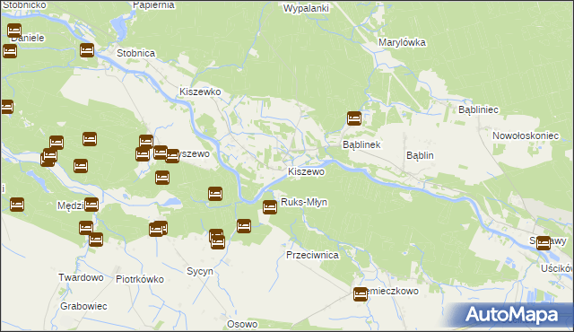 mapa Kiszewo, Kiszewo na mapie Targeo