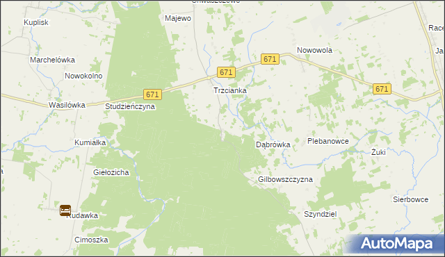 mapa Kładziewo, Kładziewo na mapie Targeo