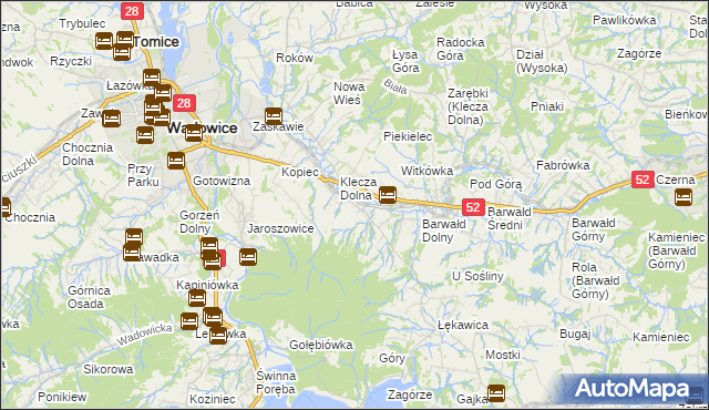 mapa Klecza Górna, Klecza Górna na mapie Targeo