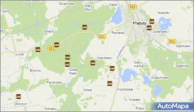 mapa Kleczewo, Kleczewo na mapie Targeo