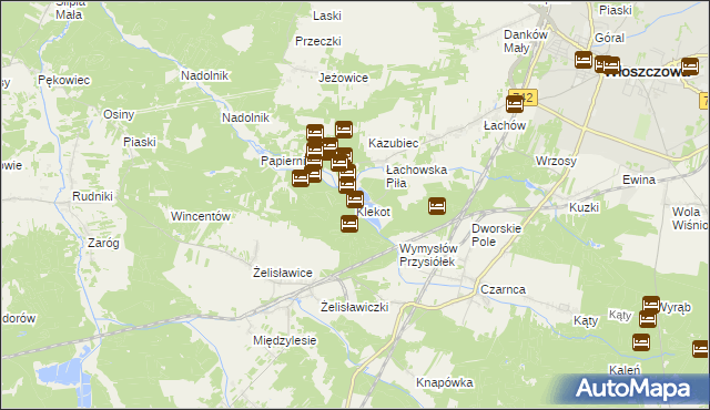 mapa Klekot, Klekot na mapie Targeo