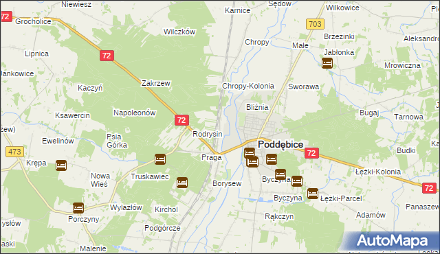 mapa Klementów, Klementów na mapie Targeo