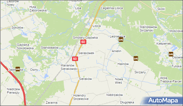 mapa Kleniew, Kleniew na mapie Targeo