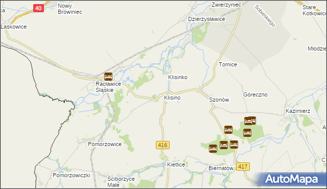 mapa Klisino, Klisino na mapie Targeo