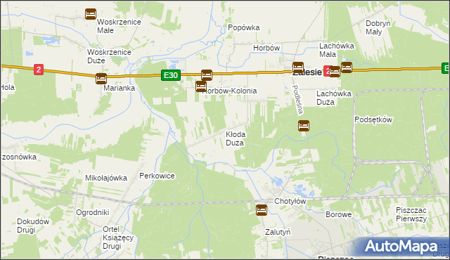 mapa Kłoda Duża, Kłoda Duża na mapie Targeo