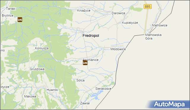 mapa Kłokowice, Kłokowice na mapie Targeo