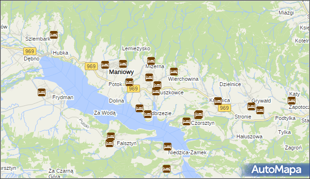 mapa Kluszkowce, Kluszkowce na mapie Targeo