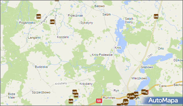 mapa Knis-Podewsie, Knis-Podewsie na mapie Targeo