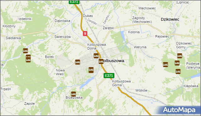 mapa Kolbuszowa, Kolbuszowa na mapie Targeo