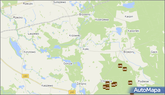 mapa Kołki, Kołki na mapie Targeo