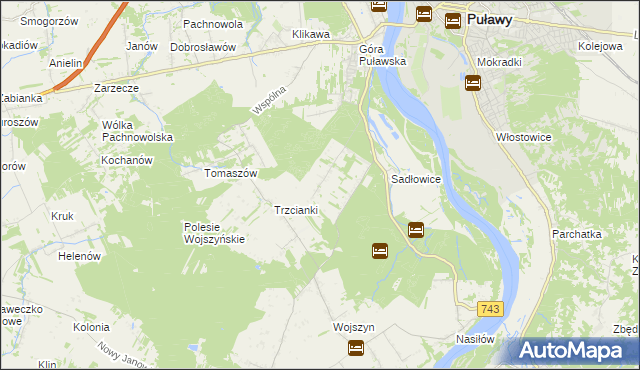 mapa Kolonia Góra Puławska, Kolonia Góra Puławska na mapie Targeo