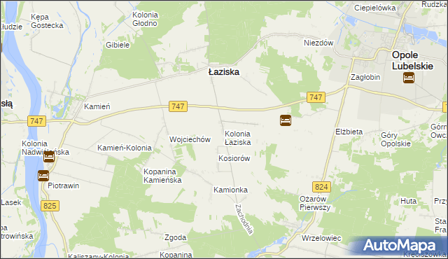 mapa Kolonia Łaziska gmina Łaziska, Kolonia Łaziska gmina Łaziska na mapie Targeo