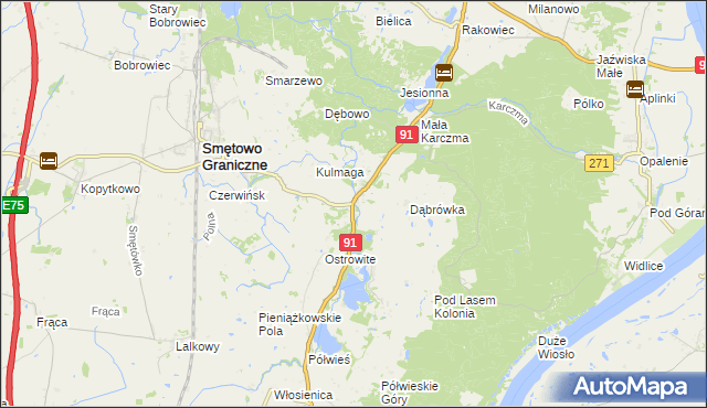 mapa Kolonia Ostrowicka, Kolonia Ostrowicka na mapie Targeo
